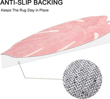 Load image into Gallery viewer, Super Soft Anti Skid (40x60 cm) Microfiber Mat for Bathroom/Bedroom/Kitchen - Leaf Pink
