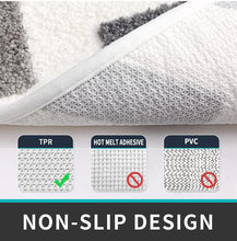 Load image into Gallery viewer, Super Soft Anti Skid (40x60 cm) Microfiber Mat for Bathroom/Bedroom/Kitchen - Gray Zigzag
