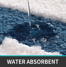 Load image into Gallery viewer, Super Soft Anti Skid (40x60 cm) Microfiber Mat for Bathroom/Bedroom/Kitchen - Blue Cross
