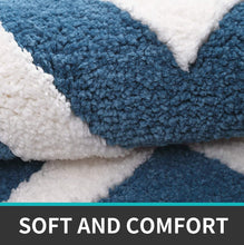 Load image into Gallery viewer, Super Soft Anti Skid (40x60 cm) Microfiber Mat for Bathroom/Bedroom/Kitchen - Blue Cross

