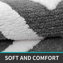 Load image into Gallery viewer, Super Soft Anti Skid (40x60 cm) Microfiber Mat for Bathroom/Bedroom/Kitchen - Gray Cross
