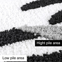 Load image into Gallery viewer, Super Soft Anti Skid (40x60 cm) Microfiber Mat for Bathroom/Bedroom/Kitchen - Black Leaf

