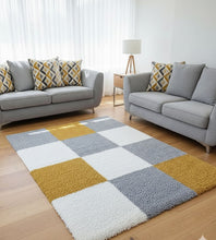Load image into Gallery viewer, Golden Multi Stylish Shaggy Rug
