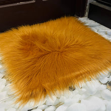 Load image into Gallery viewer, Golden Faux Fur Mat, Luxury Fluffy Area Rug - 2x2 feet
