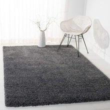 Load image into Gallery viewer, Luxurious Charcoal Gray Shaggy Carpet – Ultra Soft Non-Slip Microfiber Floor Mat for Home Decor &amp; Living Room Comfort
