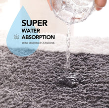 Load image into Gallery viewer, Super Soft Anti Skid (40x60 cm) Microfiber Mat for Bathroom/Bedroom/Kitchen - Gray Flower
