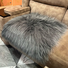 Load image into Gallery viewer, Gray Faux Fur Mat, Luxury Fluffy Area Rug - 2x2 feet
