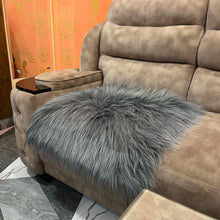 Load image into Gallery viewer, Gray Faux Fur Mat, Luxury Fluffy Area Rug - 2x2 feet
