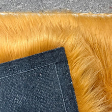 Load image into Gallery viewer, Golden Faux Fur Mat, Luxury Fluffy Area Rug - 2x2 feet
