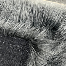 Load image into Gallery viewer, Gray Faux Fur Mat, Luxury Fluffy Area Rug - 2x2 feet

