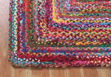 Load image into Gallery viewer, Square Braided Rug Hand Woven Jute/Rug - Multicolor
