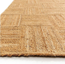 Load image into Gallery viewer, Braided Natural Jute Box Pattern Area Rug
