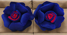 Load image into Gallery viewer, Beautiful 3D Colorful Blue-Rose Flower Cushions
