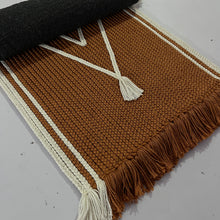 Load image into Gallery viewer, Luxurious Microfiber Braided Runner White with Russet - 2 Feet x 5 Feet
