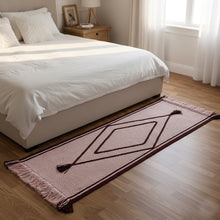 Load image into Gallery viewer, Luxurious Microfiber Braided Runner Pink with Purple - 2 Feet x 5 Feet
