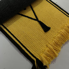 Load image into Gallery viewer, Luxurious Microfiber Braided Runner Black with Yellow - 2 Feet x 5 Feet
