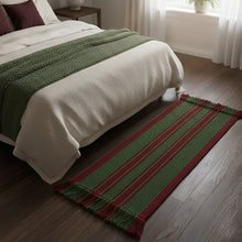 Load image into Gallery viewer, Luxurious Microfiber Braided Runner Green, Red - 2 Feet x 5 Feet
