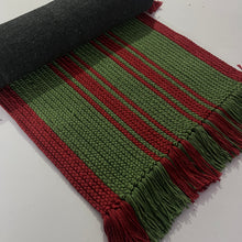 Load image into Gallery viewer, Luxurious Microfiber Braided Runner Green, Red - 2 Feet x 5 Feet
