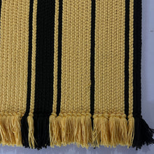 Load image into Gallery viewer, Luxurious Microfiber crafted braided Bedside Runner Yellow, Black - 2 Feet x 5 Feet
