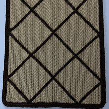 Load image into Gallery viewer, Luxurious Microfiber crafted braided Bedside Runner Beige, Brown - 2 Feet x 5 Feet

