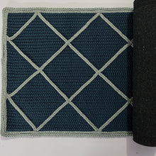 Load image into Gallery viewer, Luxurious Microfiber crafted braided Bedside Runner Blue - 2 Feet x 5 Feet
