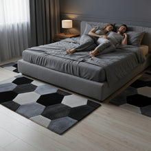 Load image into Gallery viewer, Black &amp; Gray Beautiful Premium Shaggy Rug
