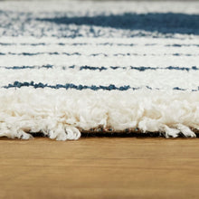 Load image into Gallery viewer, Blue ivory Multi Beautiful Classic Shaggy Rug
