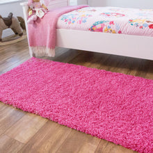 Load image into Gallery viewer, Premium Microfiber Shaggy Area Rug – Ultra-Soft Pink Fluffy Carpet for Bedroom, Living Room &amp; Kids Room, Non-Slip High-Pile Plush Home Decor Mat
