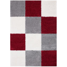 Load image into Gallery viewer, Grey With Maroon Coffee Beautiful Premium Shaggy Rug
