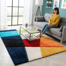 Load image into Gallery viewer, Rainbow Color 3D Cut Collection Classical Shaggy Carpet
