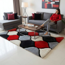 Load image into Gallery viewer, Red &amp; Black Beautiful Premium Shaggy Rug
