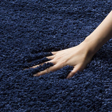 Load image into Gallery viewer, Luxury Navy Blue Shaggy Floor Mat – Ultra-Soft Microfiber Carpet, Non-Shedding &amp; Anti-Slip Accent Rug for Home Decor
