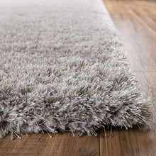 Load image into Gallery viewer, Ultra Soft Plush Microfiber Shaggy Carpet – High-Density Silver Area Rug Mat for Home &amp; Bedroom Decor
