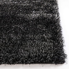 Load image into Gallery viewer, Modern Black Shag Area Rug – Super Soft Microfiber Plush Carpet Floor Mat, Non-Shedding &amp; Anti-Skid Accent Rug for Home Decor
