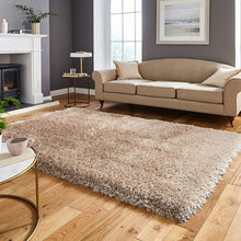 Load image into Gallery viewer, Ultra-Soft Microfiber Shag Area Rug (Beige) – Premium High-Pile Plush Mat Floor Decor
