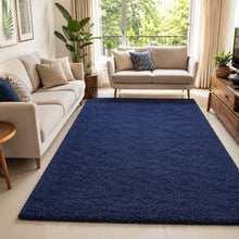 Load image into Gallery viewer, Luxurious Soft Navy Blue Shaggy Floor Rug – Non-Shedding Microfiber Fluffy Carpet Mat for Home &amp; Office Decor
