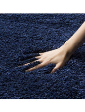 Load image into Gallery viewer, Luxurious Soft Navy Blue Shaggy Floor Rug – Non-Shedding Microfiber Fluffy Carpet Mat for Home &amp; Office Decor
