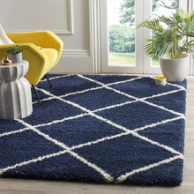 Load image into Gallery viewer, Modern Moroccan Geometric Shag Rug – Ultra Soft Microfiber Plush Floor Carpet &amp; Mat
