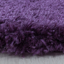Load image into Gallery viewer, Premium Microfiber Shaggy Rug (Purple) – Ultra Soft Pile | 100% Anti-Slip Backing | Washable Plush Area Carpet for Home &amp; Living Room
