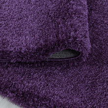 Load image into Gallery viewer, Premium Microfiber Shaggy Rug (Purple) – Ultra Soft Pile | 100% Anti-Slip Backing | Washable Plush Area Carpet for Home &amp; Living Room
