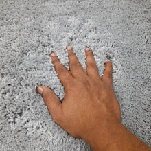 Load image into Gallery viewer, Ultra-Soft Silver Microfiber Shaggy Rug – Premium High-Pile Plush Area Carpet for Living Room &amp; Bedroom
