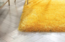 Load image into Gallery viewer, Premium Microfiber Plain Shaggy Rug | Vibrant Yellow Fluffy Soft Area Carpet for Home Decor, Living Room, Guest Room, and Nursery
