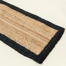 Load image into Gallery viewer, Black Beige, Table Runner, Braided Handmade Handwoven Mat for Dining Table (54'x12')
