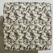 Load image into Gallery viewer, Small Chowki/Stool Square Utility Padded Natural Finish - Black Texture (4-Leg)
