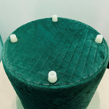 Load image into Gallery viewer, Round Utility Padded Stool/ Ottoman - 4 Leg, Teal color
