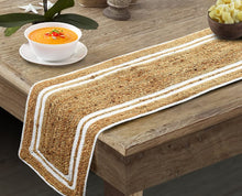 Load image into Gallery viewer, Table Runner, Braided Handmade Handwoven Mat for Dining Table ( Beige, 54x12 inches)

