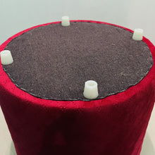 Load image into Gallery viewer, Round Utility Padded Stool/ Ottoman - 4 Leg, Maroon color
