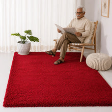 Load image into Gallery viewer, Premium Ultra-Soft Microfiber Red Shaggy Carpet | Non-Slip Plush Fluffy Floor Rug for Living Room, Bedroom &amp; Home Decor
