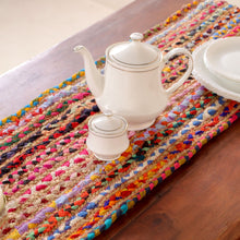 Load image into Gallery viewer, Table Runner, Braided Handmade Handwoven for Dining Table ( Multicolor , 54x12 inches)
