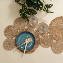Load image into Gallery viewer, Beige Braided Handmade Handwoven Mat for Dining Table (72'x18')
